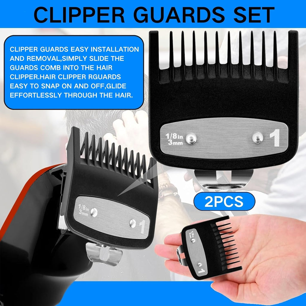 Replacement for Wahl Clipper Guards Set Hair Clipper and Trimmer,Compatible with Wahl 1 Guide Comb Attachment