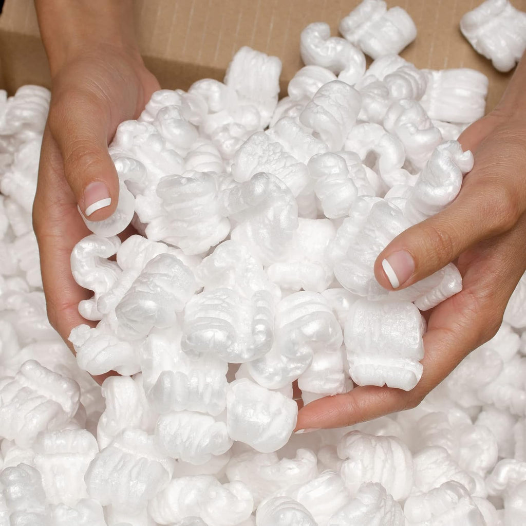 UBMOVE Moving Packing Peanuts 3.5 cu. ft. (22.5 Gallons) S-Shaped Popcorn Cushion for Shipping (White)