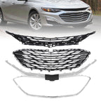 Kspeed 3PCS Front Bumper Grill Grille fit for 2019-2023 Chevrolet Malibu
