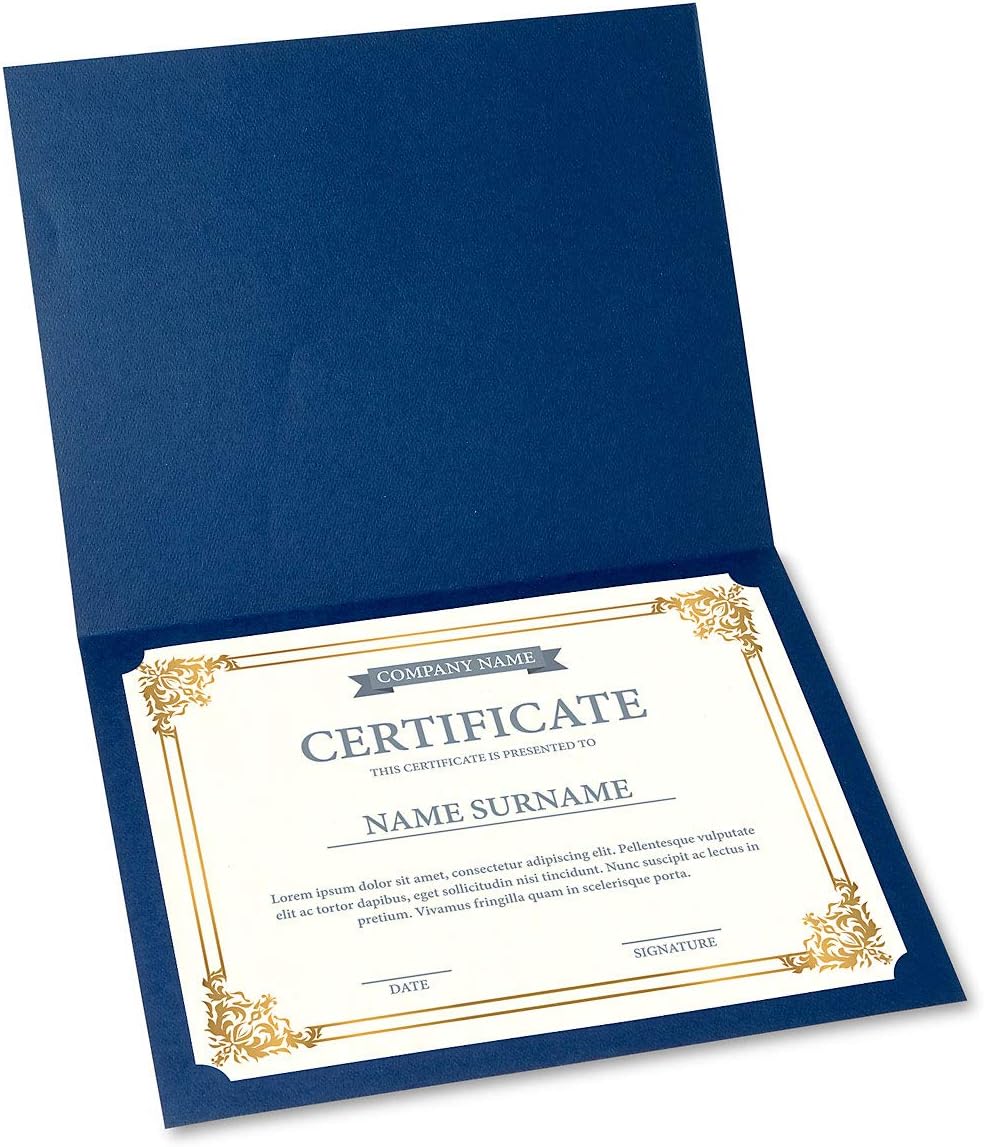 Empire Gold & White Parchment Certificate Papers - Pack of 25, NOT FOIL Laser & Inkjet Printer Compatible, for