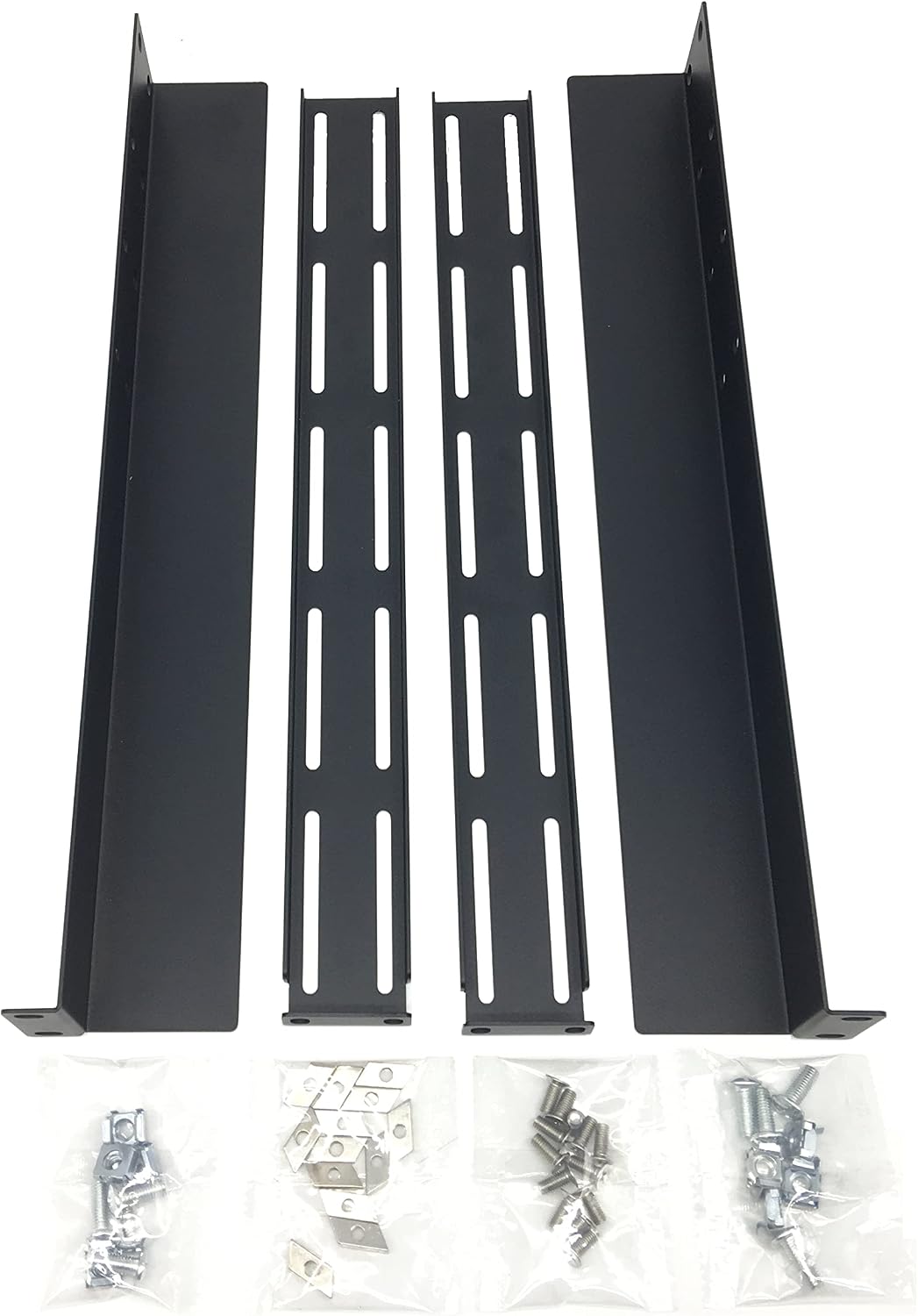 1U Universal 4-Post Rack Mount Server Rack Rails 16.5-29.5" D