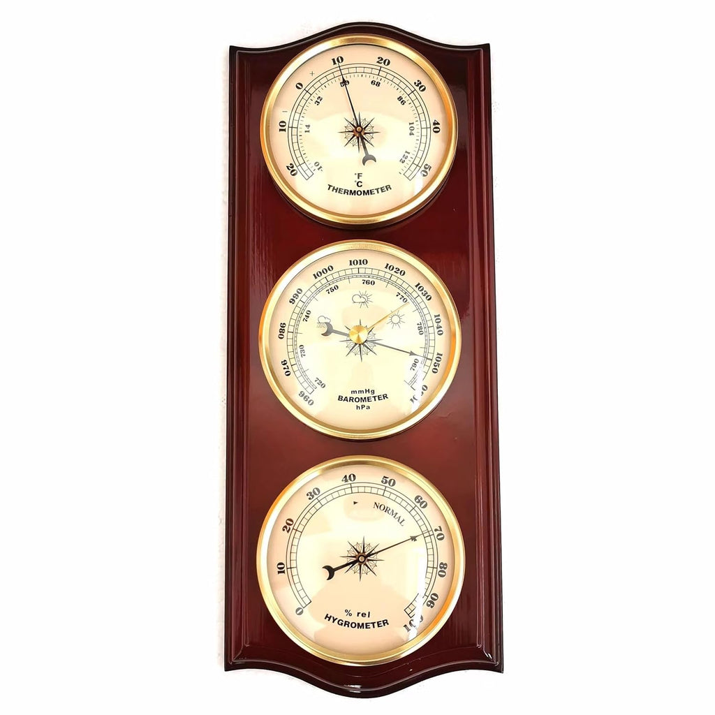 Classic Analog Weather Station-Home Barometers-Indoor Barometer-Barometer Hygrometer Thermometer-Traditional Weather