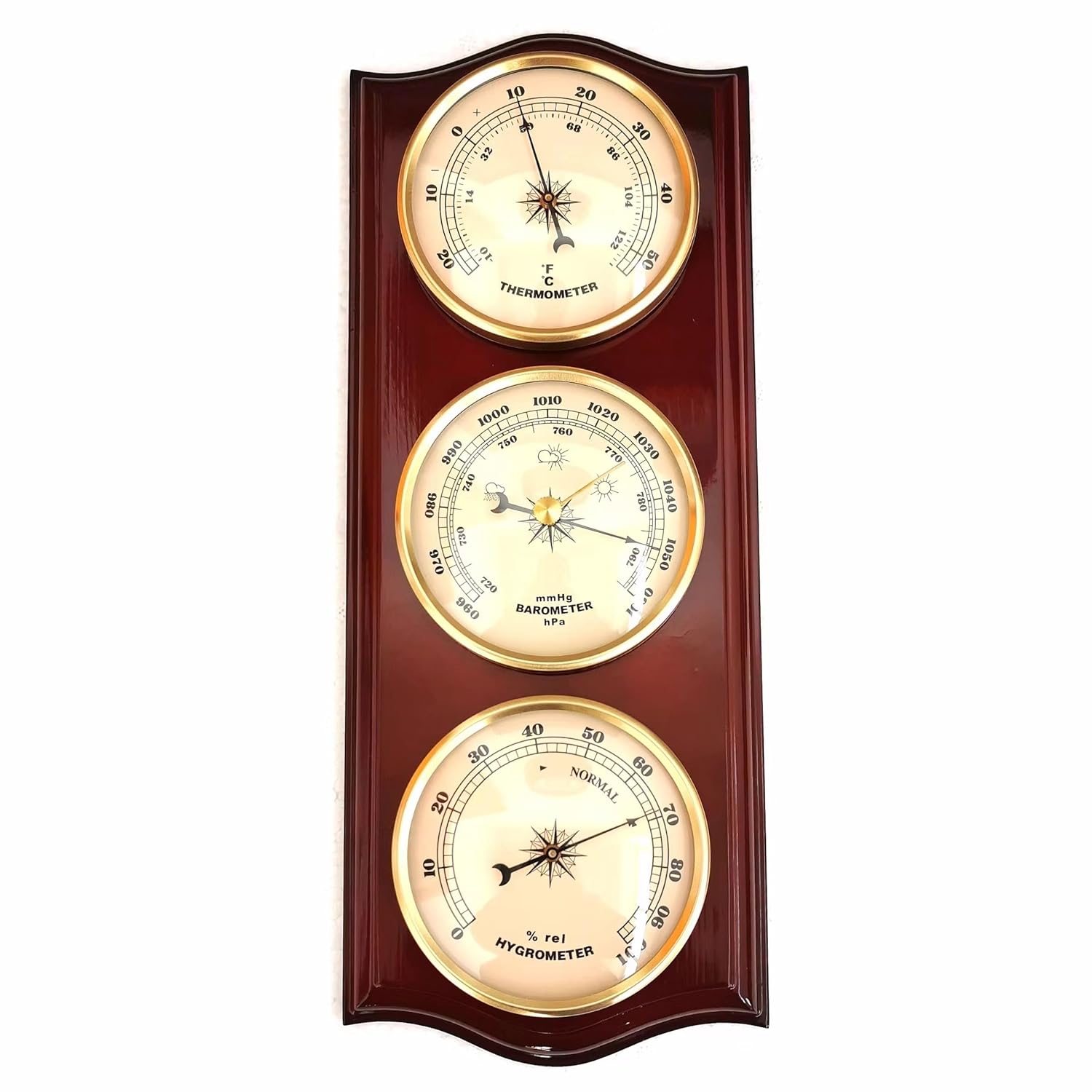 Classic Analog Weather Station-Home Barometers-Indoor Barometer-Barometer Hygrometer Thermometer-Traditional Weather