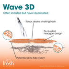 Wave 3D Urinal Screen Deodorizer, Mango, 10 packs