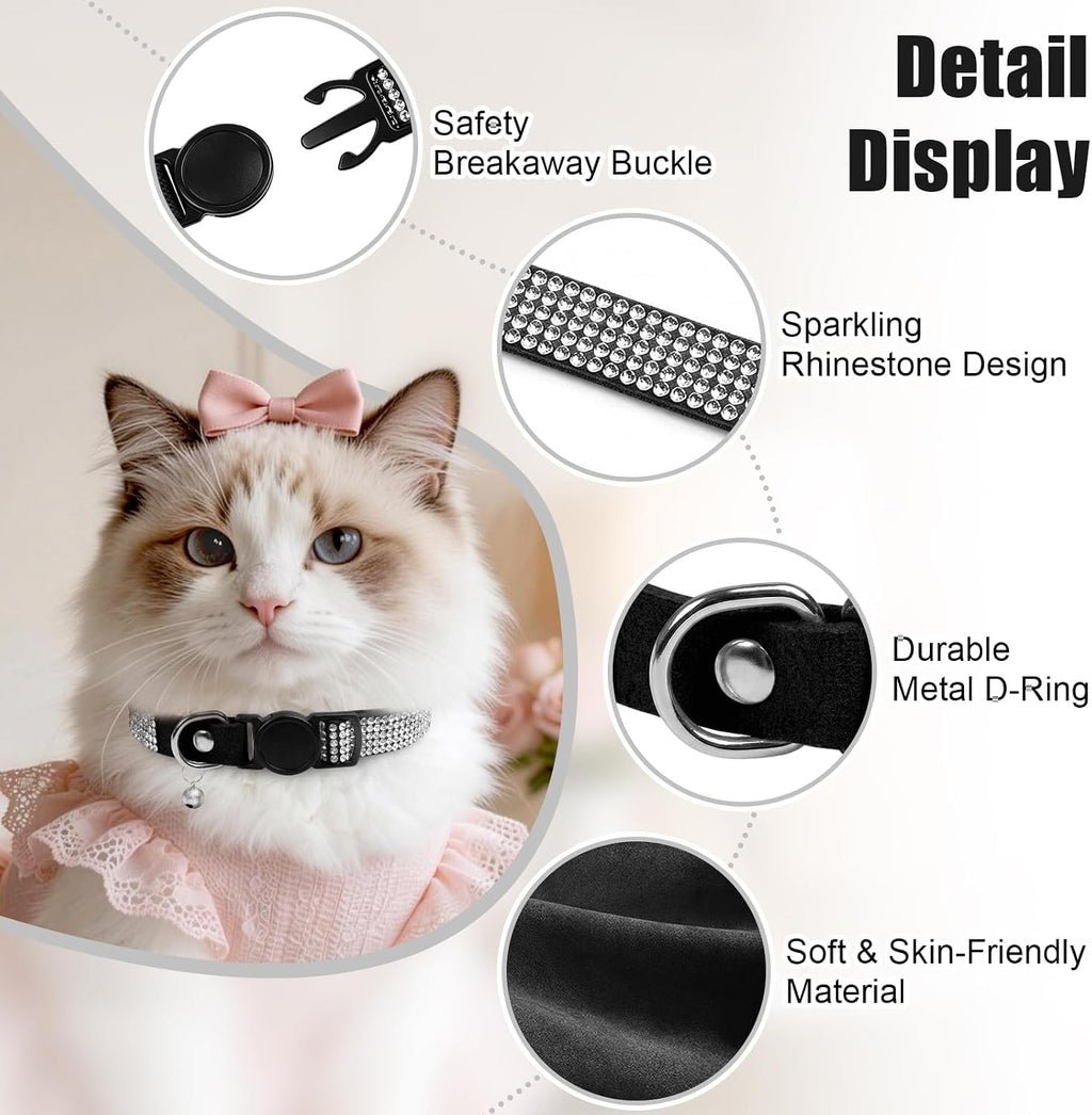 Rhinestone Cat Collar Breakaway (Black)