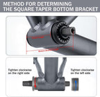 BUCKLOS Bike Square Taper Bottom Bracket - Replacement Bicycle Brackets
