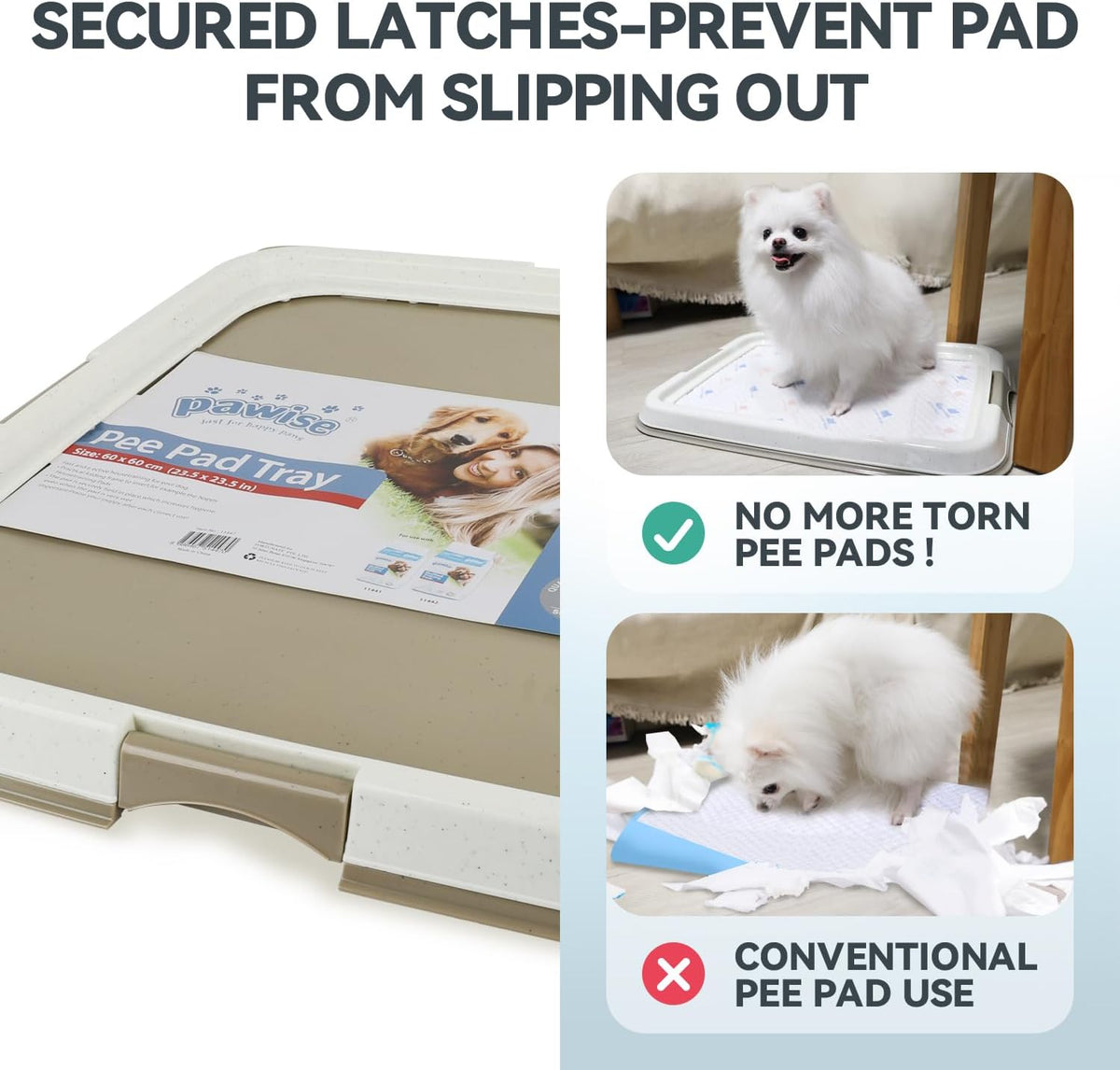 Dog Pee Pad Holder for Puppy, Puppy Pad Holder Tray, Pet Training Pee Pad, Indoor Potty Tray for Senior Dogs, Dog