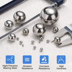 uxcell 200Pcs Bearing Balls, 10mm Diameter G200 304 SS