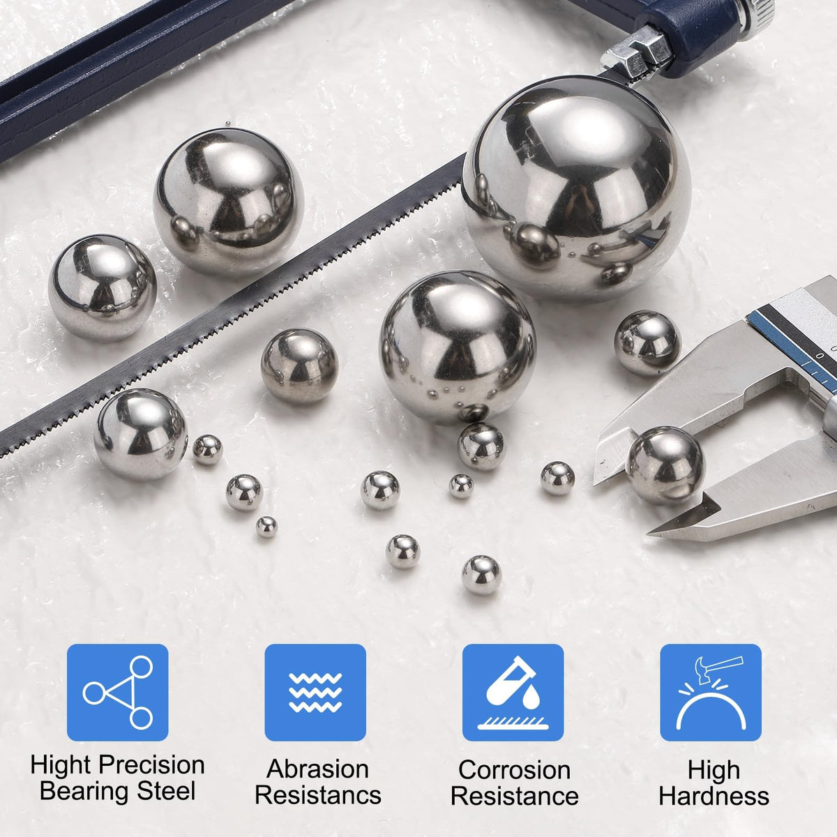 uxcell 200Pcs Bearing Balls, 10mm Diameter G200 304 SS