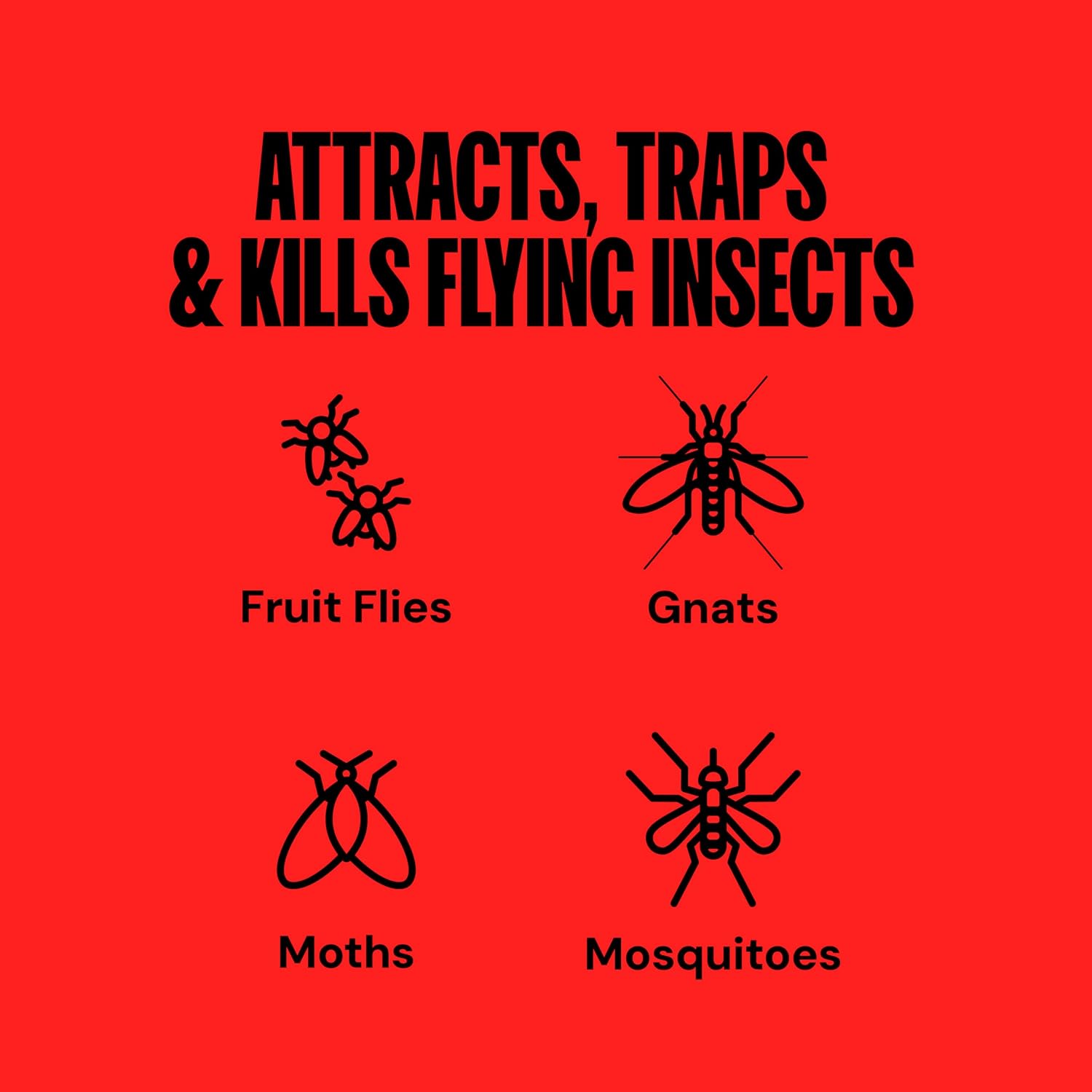 DT152 Indoor Insect Trap and Killer – Catches and Kills Gnats, Flies, Moths & Other Flying Insects