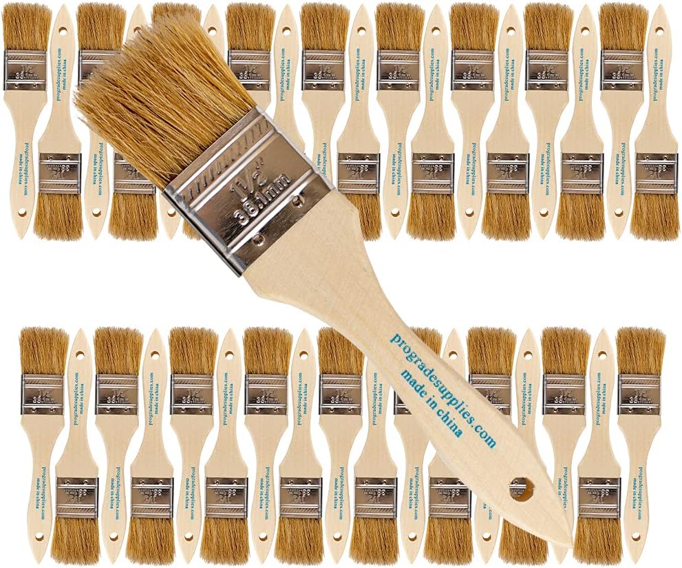 Chip Paint Brushes - 36 Ea 1.5 Inch Chip Paint Brush Light Brown