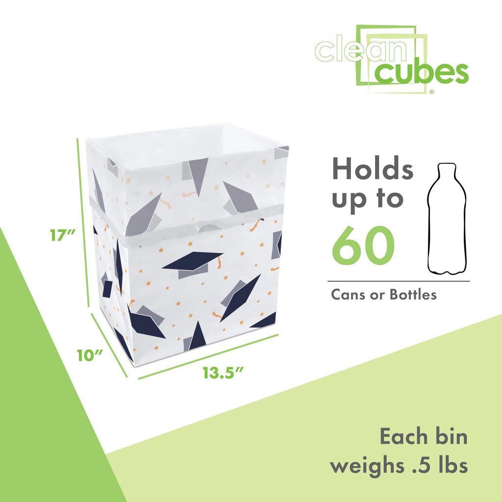 13 Gallon Disposable Pop-Up Trash Cans, 3-Pack (Graduation)