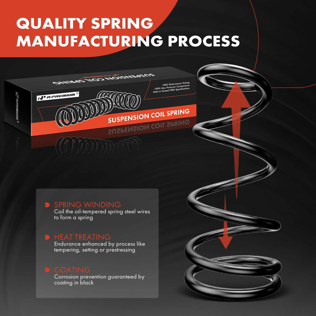 A-Premium Rear Suspension Coil Spring Set Compatible with BMW