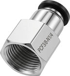Utah Pneumatic 3/8" OD x 1/4" NPT Female Push to Connect Fitting, 10-Pack