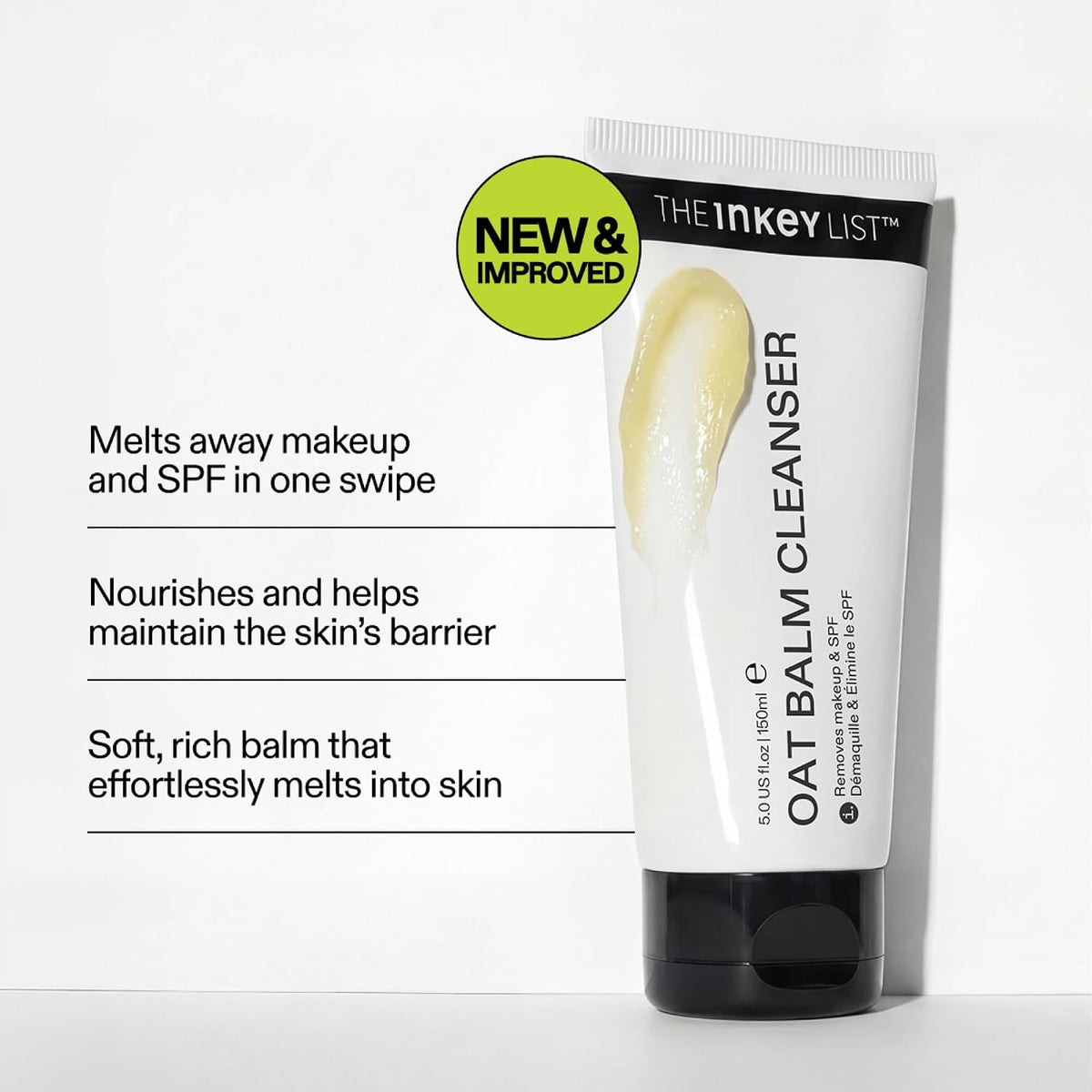Oat Cleansing Balm - Makeup & SPF Remover, 5% Oat Kernel Oil for Hydration & Skin Barrier Support, Gentle Cleanser