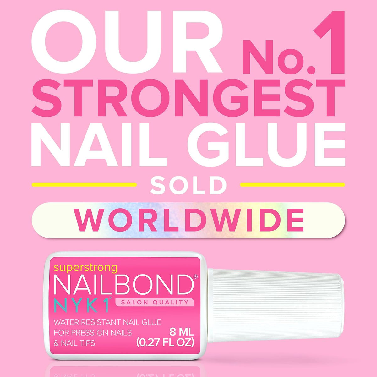 Super Strong Nail Glue for Press On Nails, Nail Tips & Acrylics | 8ml