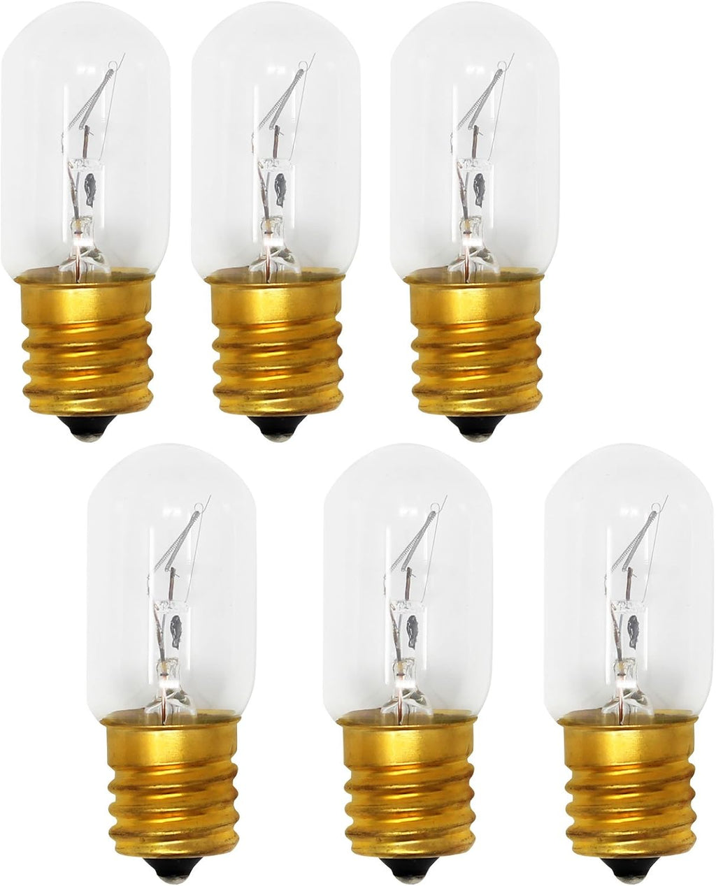 6-Pack Replacement Light Bulb for Whirlpool WMH2175XVB1 Microwave