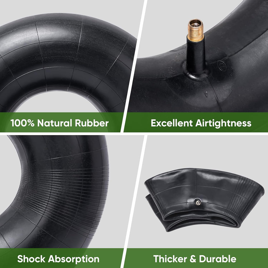 4.80/4.00-8 Inner Tube, 2 Pack Inner Tire Tube for Wheelbarrow Tires, Replacement Tube with TR-13 Straight Valve Stem