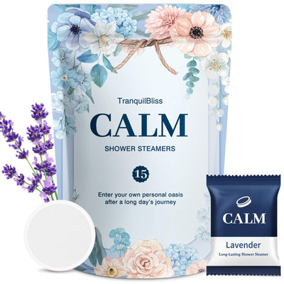 Lavender Shower Steamers, 15-Pack Shower Bombs for Women
