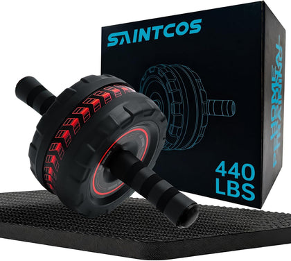 Ab Roller Wheel for Abs Workout - Core Strength Training Equipment for Home Gym with Knee Pad, Abdominal Exercise