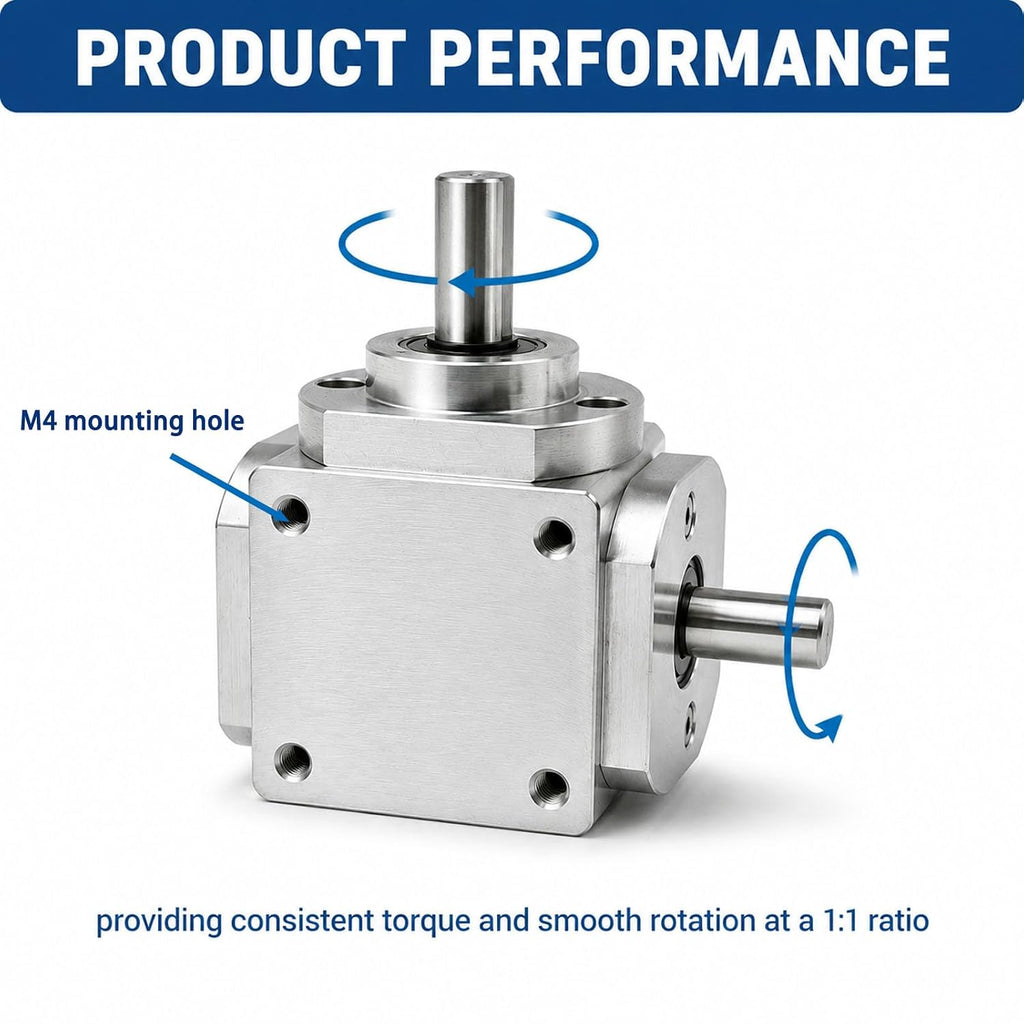 90 Degree Right Angle Gearbox 1:1 Bevel Gear Drive