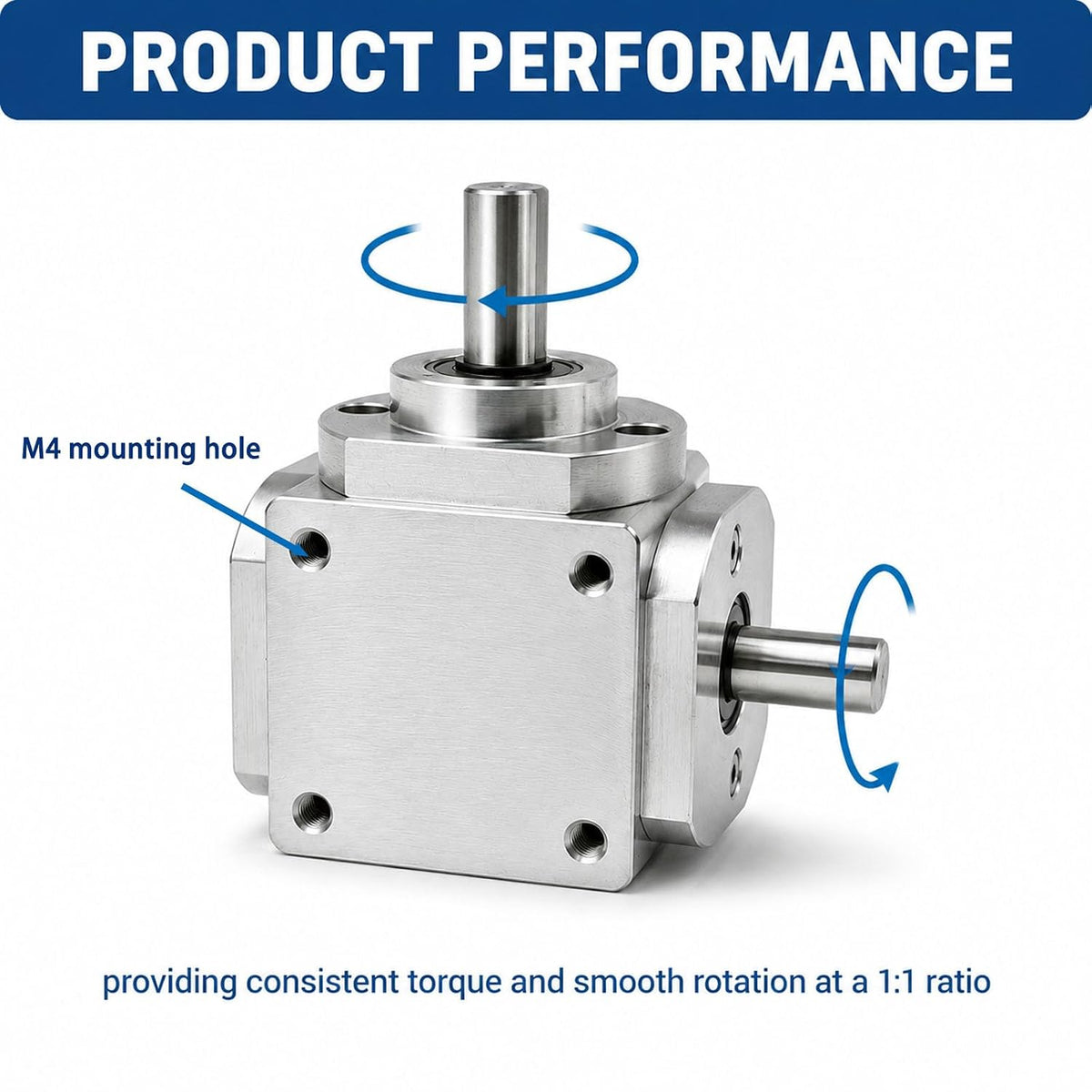 90 Degree Right Angle Gearbox 1:1 Bevel Gear Drive