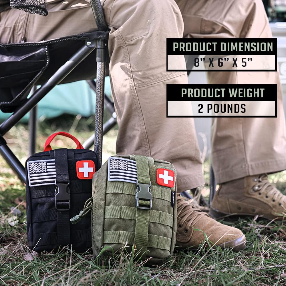 250 Pieces Survival First Aid Kit IFAK EMT Molle Pouch Survival Kit Outdoor Gear Emergency Kits Trauma Bag for