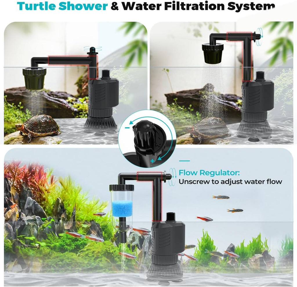 Electric Aquarium Gravel Cleaner, 8 in 1 Automatic Fish Tank Cleaning Tools Gravel Vacuum for Aquarium, for Change
