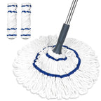 Self-Wringing Twist Cotton Mop with 2 Reusable Heads