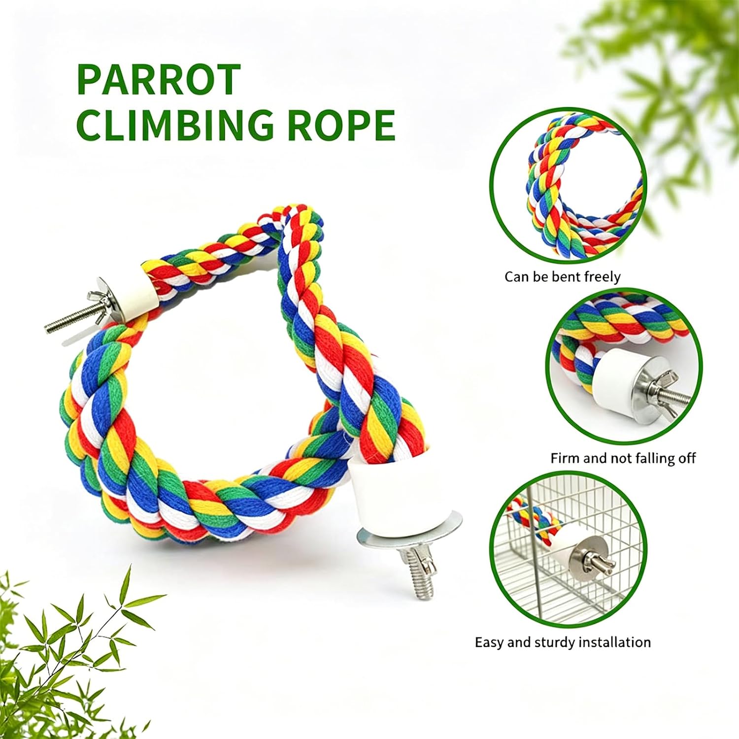 Bird Perch,Bird Rope Perch & Rope Perch 24‘’/41'' | bird perches for cage,Rope Perch for