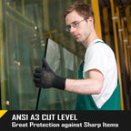A3 Cut Resistant Safety Work Gloves with Nitrile Rubber Coating