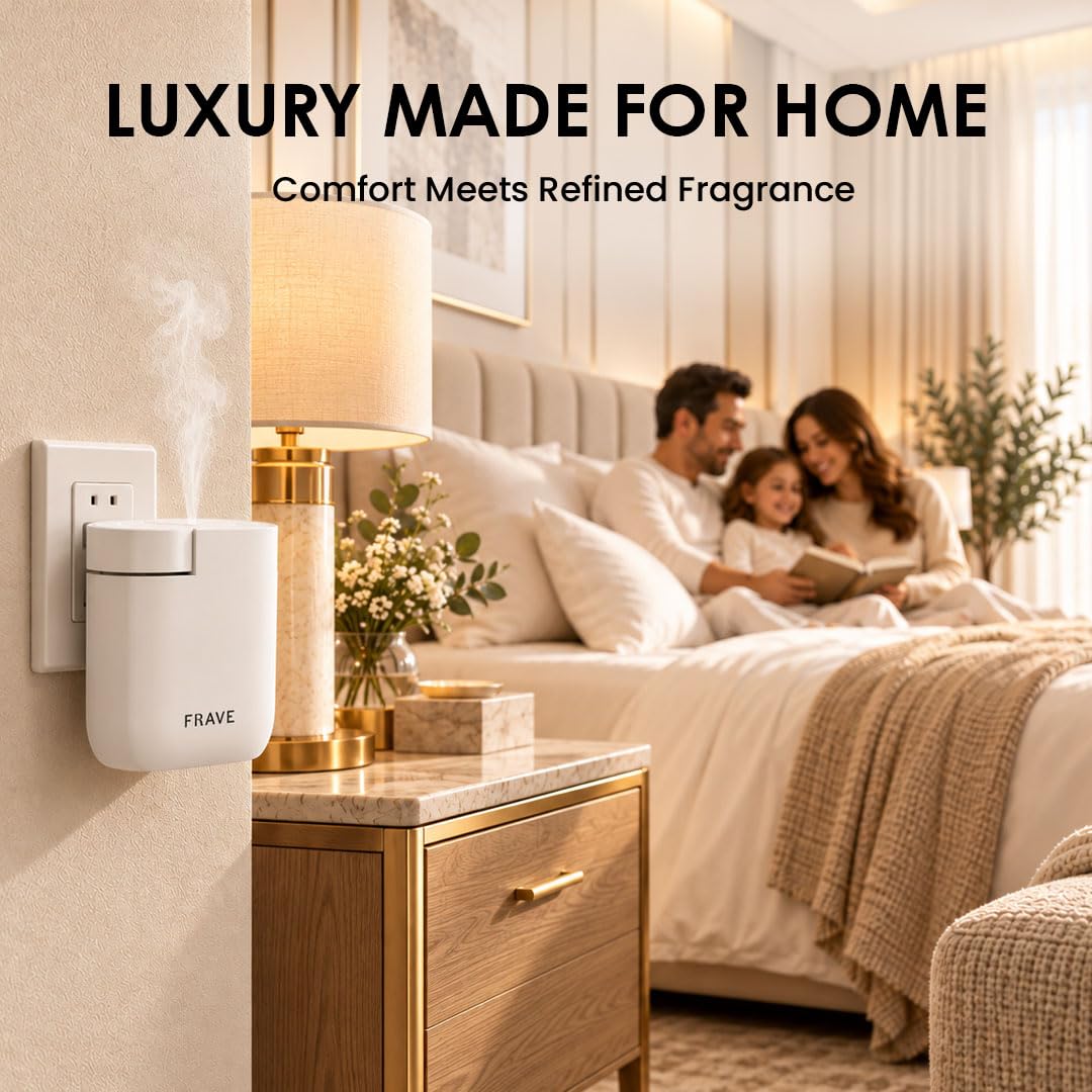 Air Lux Diffuser, Plug-in Waterless Diffuser for Essential Oil, Smart Bluetooth App Control, Covers Up to 500 sqft