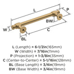 5-1/16" Winsome Champagne Bronze Drawer Pull