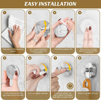 BKV Suction Cup Hooks for Shower,Brushed Nickel,6 Pack