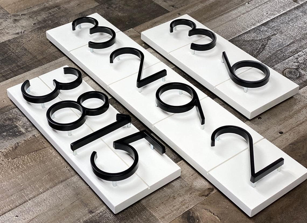 5" Stainless Steel Floating House Number, Metal Modern House Numbers (2) | Outdoor Signs, Mailbox Decor Number for