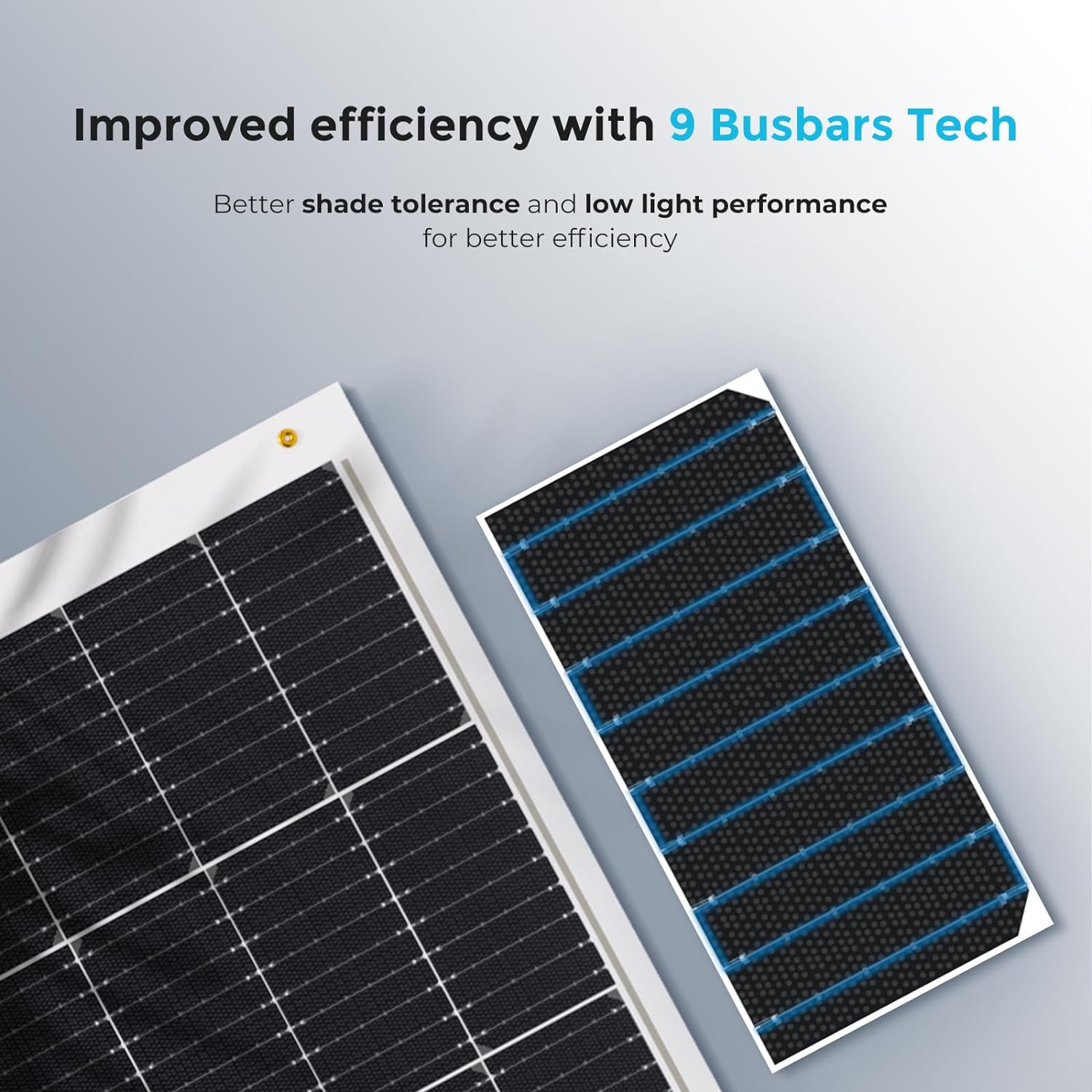 Flexible Solar Panel 100 Watt, 240° Ultra Flex Bendable | 100W Flexible Solar Panel for for Marine RV Cabin Van Car