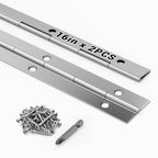 2 pcs Continuous Piano Hinges,16"x1.2",0.047 inch Leaf Thickness