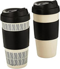 5237160 Reusable, Insulated Double Wall Travel Mugs 16-ounce White/Black , 2 Count ( Pack of 1)