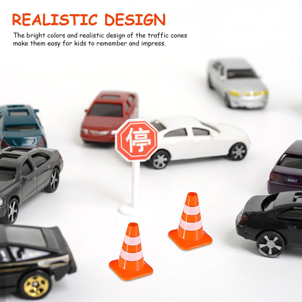 14 Pack Mini Traffic Cones, 1.4x0.9 Ince Tiny Construction Cones