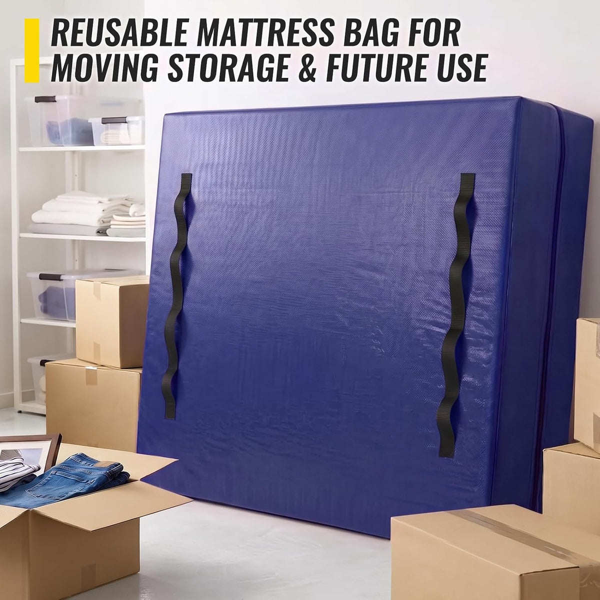 Mattress Bags Water-resistant Cover for Moving & Storage, King