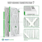 18x24x1 Air Filter 4 Pack, MERV 8 Pleated HVAC Furnace Filter