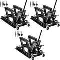 1500 LBS Hydraulic Motorcycle Lift Jack, Heavy-Duty Steel ATV Lift Stand with Wheels & Handle, for Motorcycles, Dirt