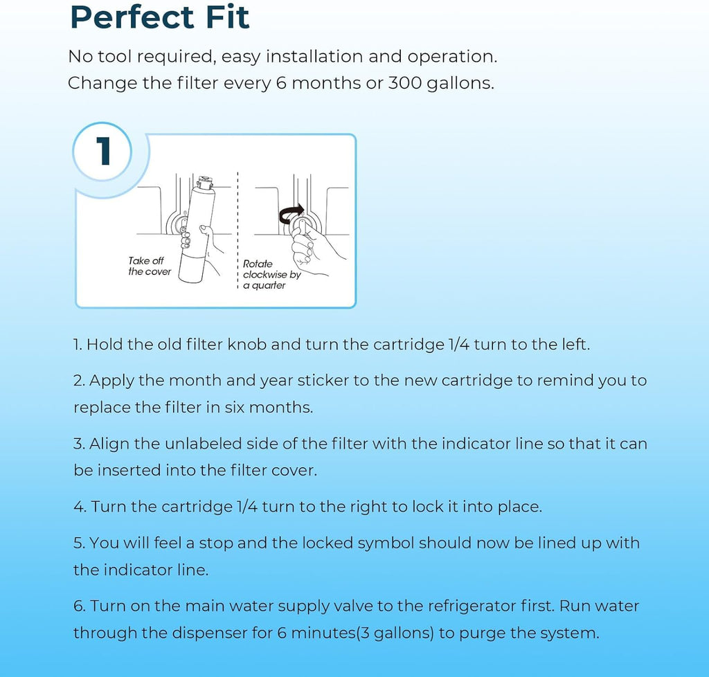 Compatible with Samsung Water Filter DA29-00020B 1 Pack