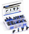 TAILONZ 1/4" Push to Connect Fitting Splitters+Elbows+Tees+Straight 60Pcs