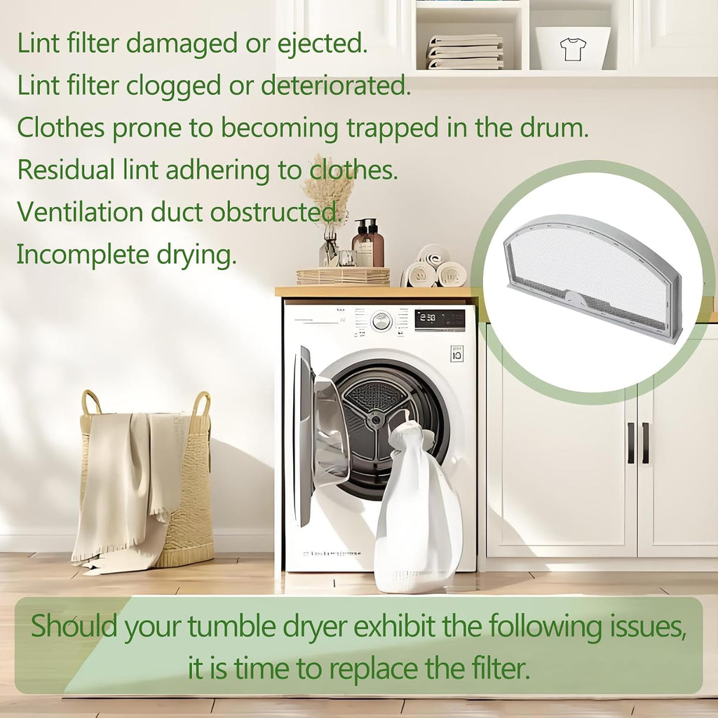 GTD42EASJ1WW GTD84ECPN2DG GTX52EASP0WB Dryer Lint Filter Fit for G-E Dryer