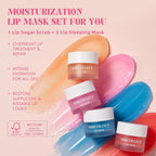 4-Pack Lip Scrub and Lip Mask Set