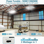 LED Linear High Bay Shop Light 165W/110W/80W Adjustable 2PACK