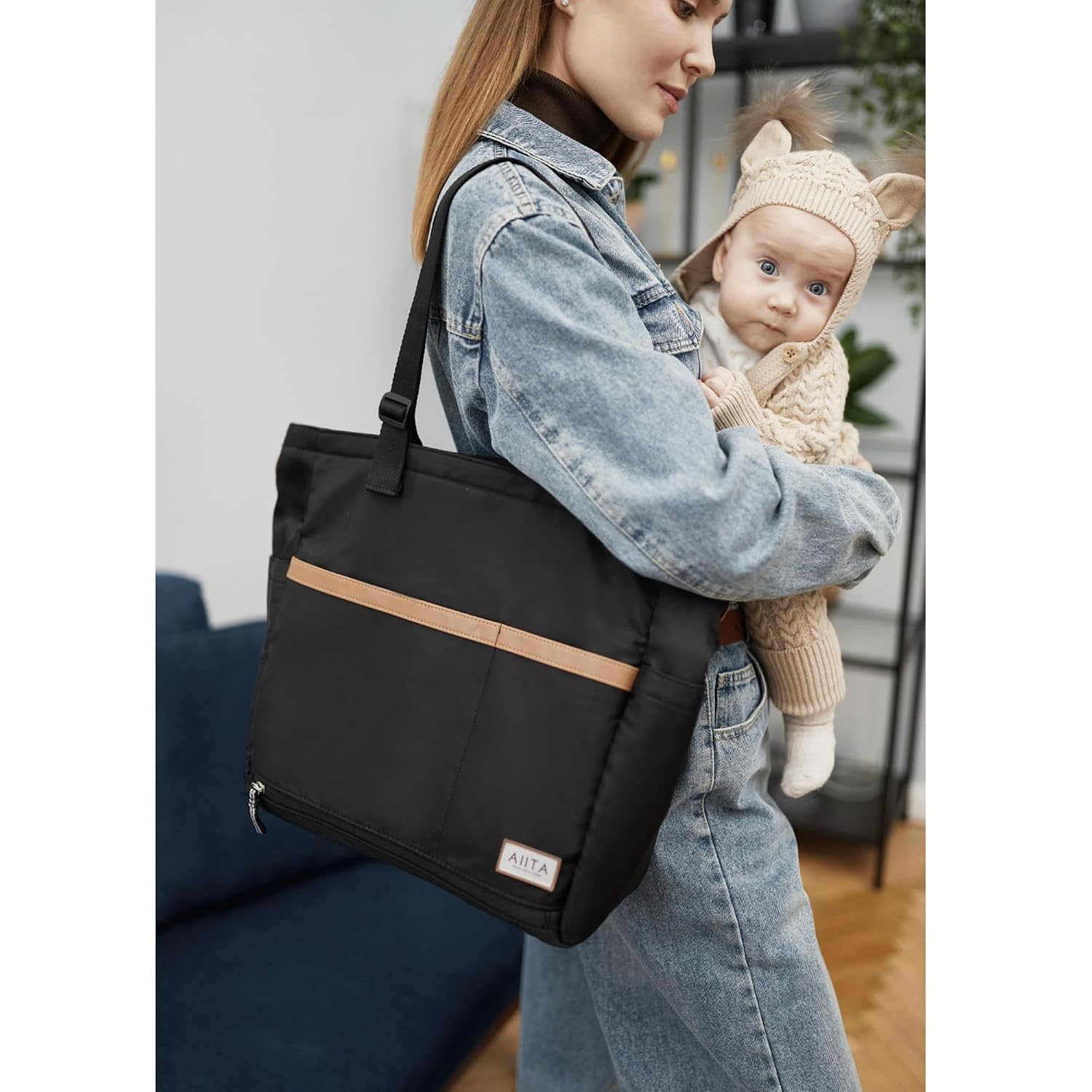 Diaper Bag Tote,Baby Diaper Bags,Convertible Diaper Bag Backpack,Crossbody Tote Bag for Women,Stylish Shoulder Bag