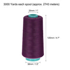 Polyester Thread 3000 Yards 40S/2 All-Purpose Thread for Manual and Machine Sewing, Plum