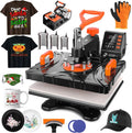Upgraded Heat Press Machine 8 in 1 Combo,Digital Multifunction Shirt Press Machine for T Shirts12 X15 Sublimation